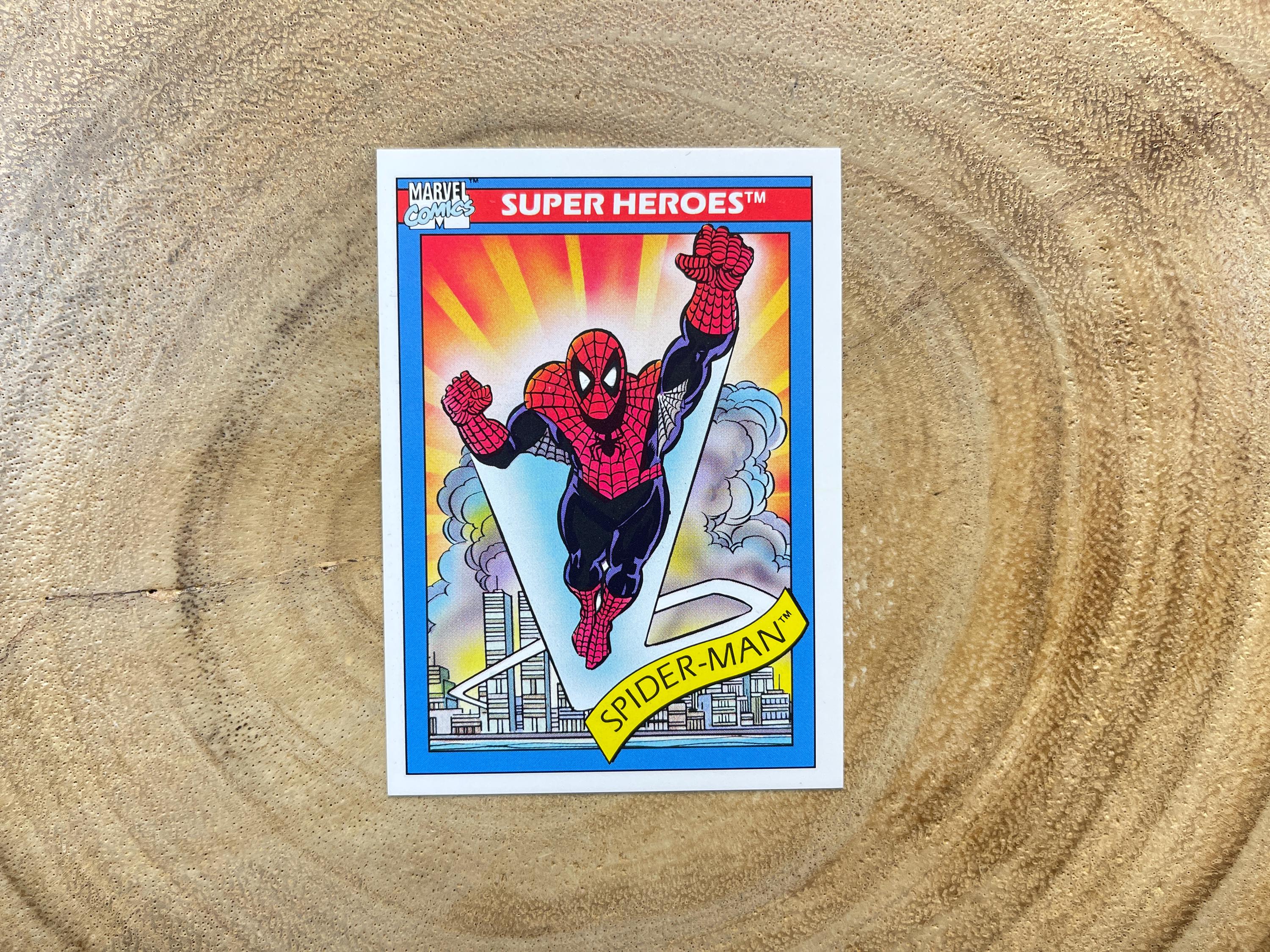 holographic spiderman card Amazon.com: 1990 Marvel Universe Series I Hologram Insert Set of 5 Cards  NM/M Spider-Man, Wolverine : Toys & Games main image 0