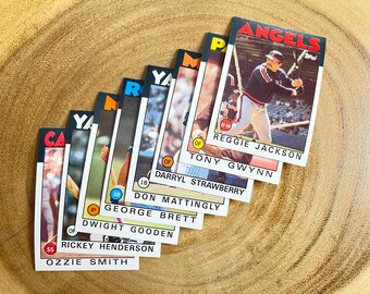 1986 Topps Baseball Lot (8 Cards) – Jackson, Gwynn, Strawberry, Mattingly, Brett, Gooden, Henderson, Smith