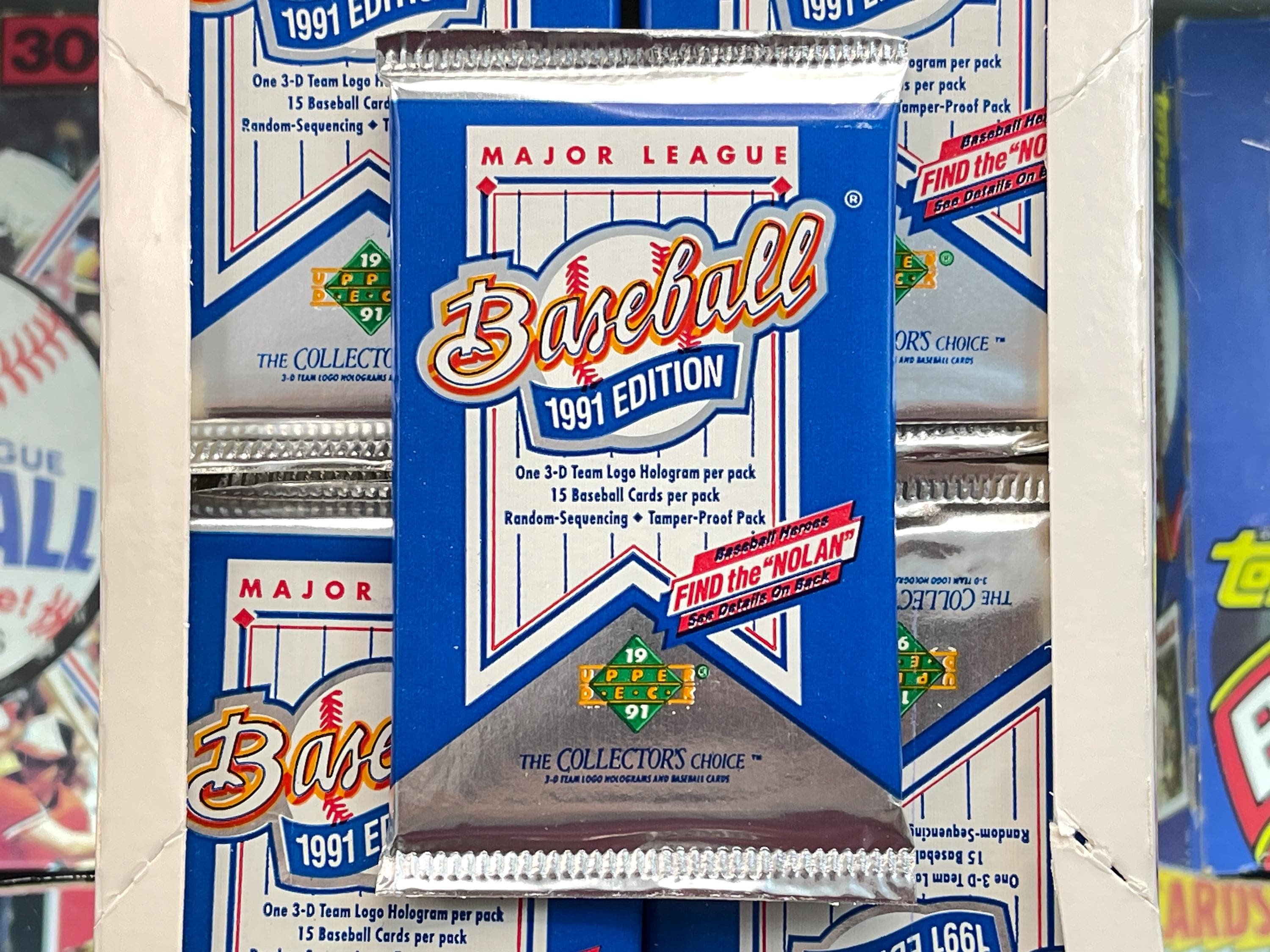 1991 Upper Deck Baseball, (4) Foil Packs, the Collector