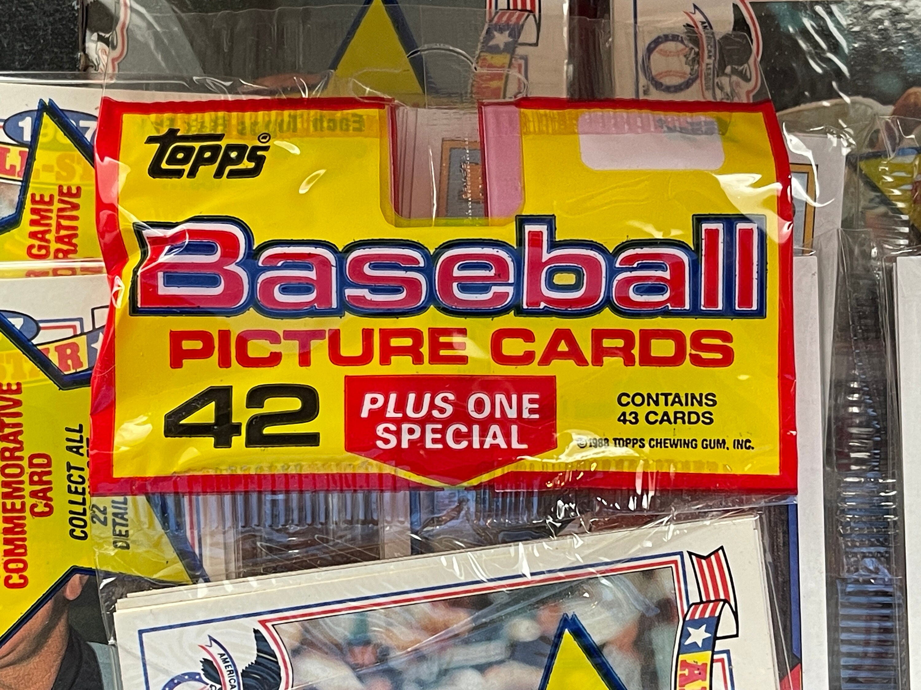 1988 Topps Baseball Rack Packs - (3) Rack Packs, 43 Cards per Pack