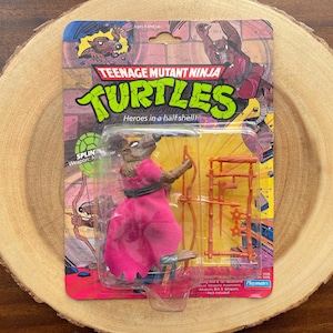 1990 Teenage Mutant Ninja Turtles, Splinter, Playmates, Sealed In Original Package, Turtles In A Half Shell!, Dented/Cracked Bubble
