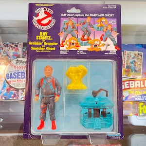 1986 The Real Ghostbusters, Ray Stantz, Grabblin Grappler & Snatcher Ghost, Kenner, In Original Package