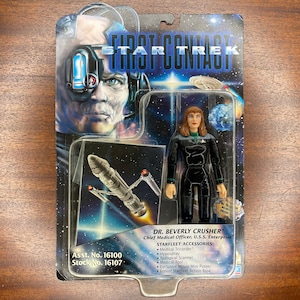 1996 Star Trek, First Contact, Dr. Beverly Crusher, Action Figure, Playmates, New Old Stock