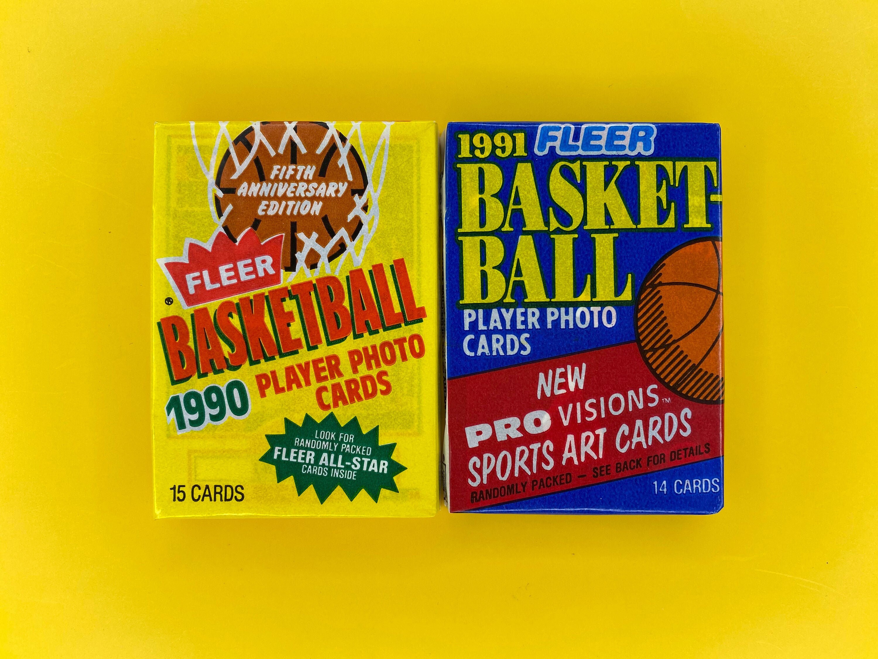 1990 and 1991 Fleer Basketball Wax Packs Lot of 2 - Etsy