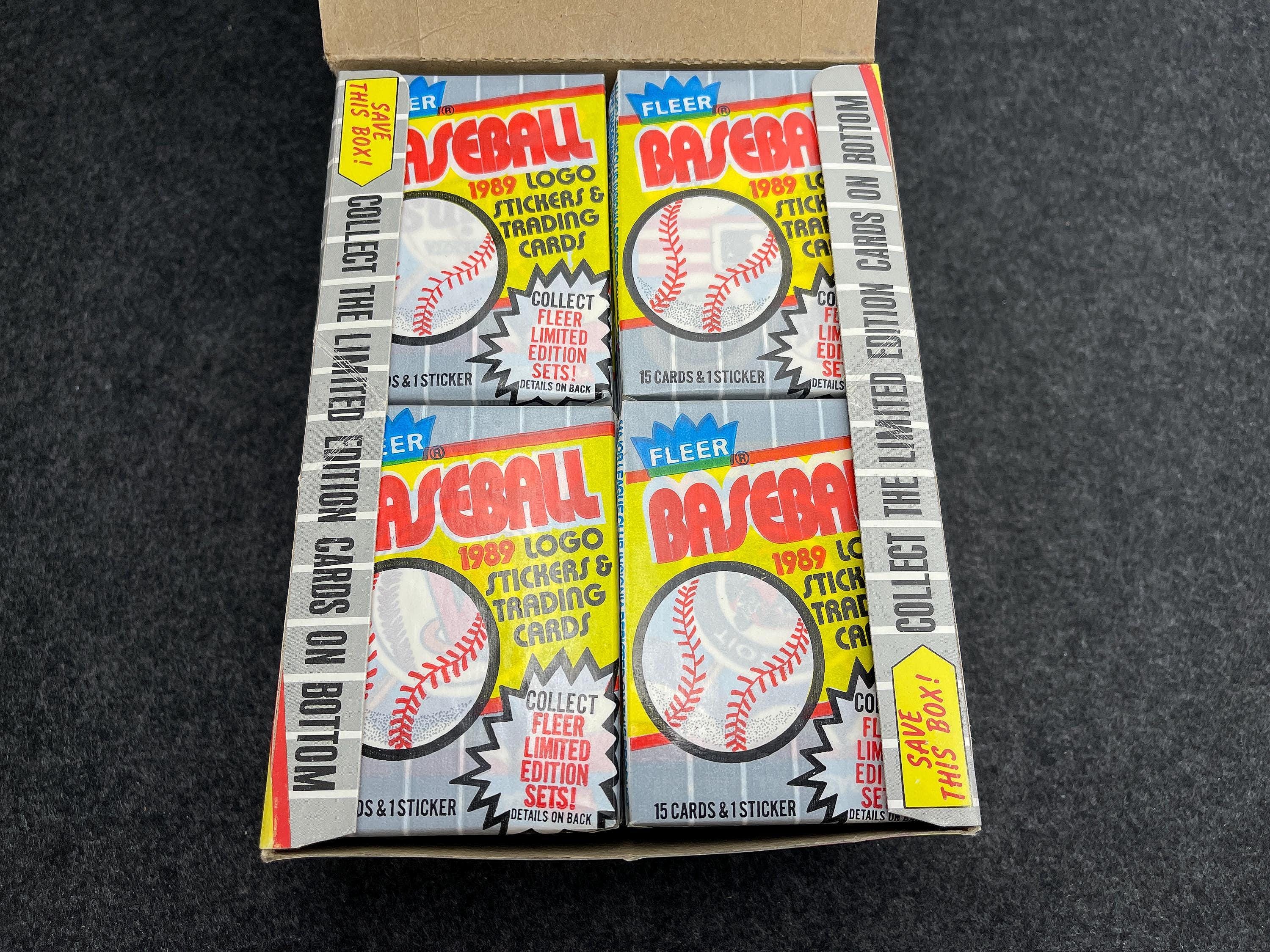 1989 Fleer Baseball Wax Packs - Lot of (4) Unopened Packs - Etsy