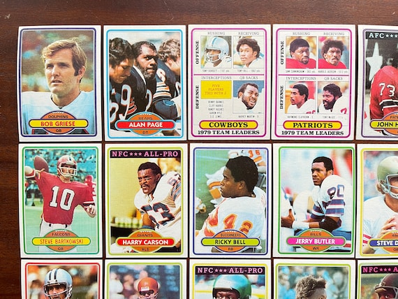 1980 Topps Football Cards, Lot of (20) - Etsy