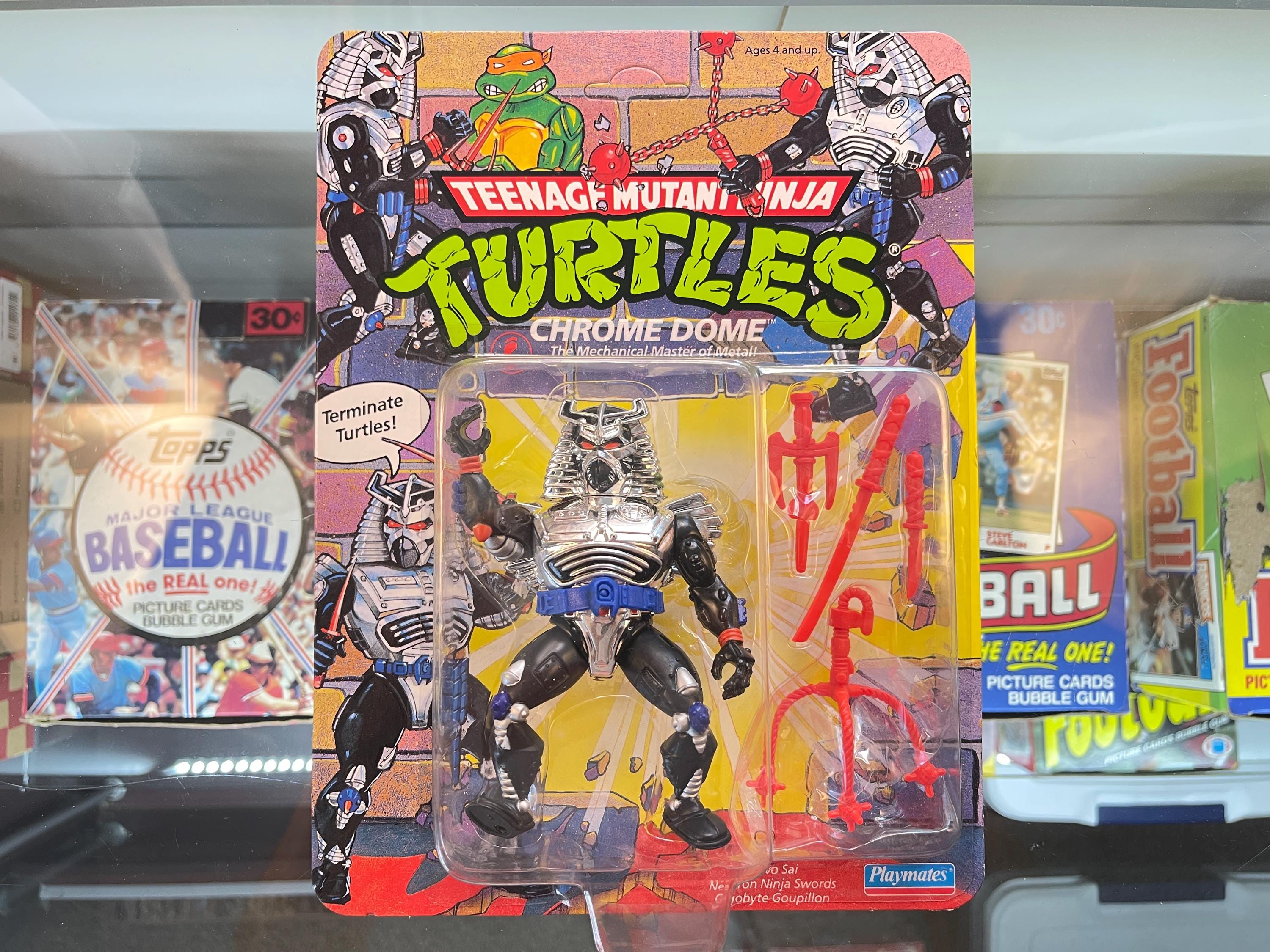 1991 Teenage Mutant Ninja Turtles, Chrome Dome, Playmates, Sealed