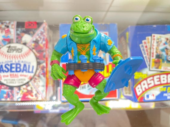 1989 Genghis Frog, Teenage Mutant Ninja Turtles, Playmates, With