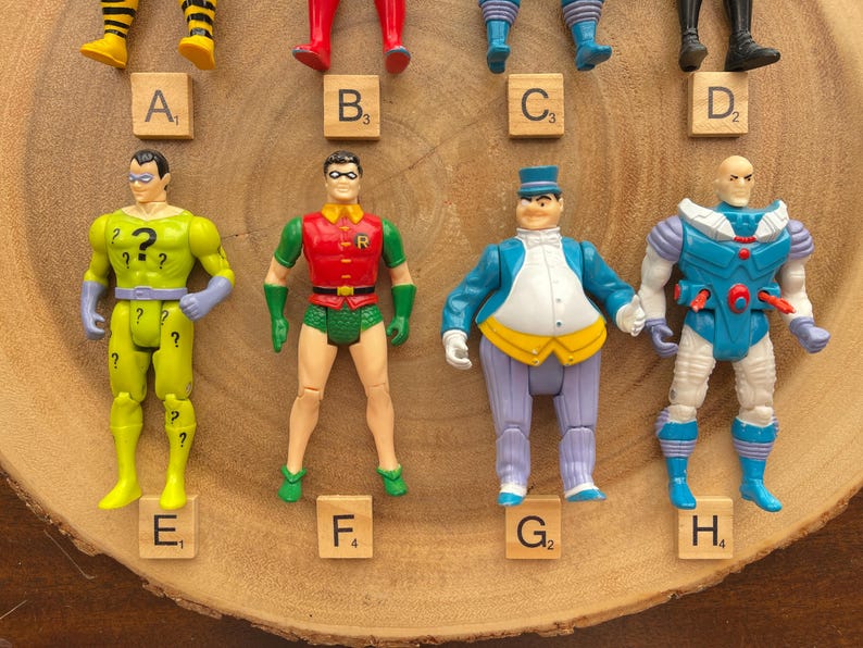 Riddler Tile Vintage DC Comics Super Heroes, Batman Action Figures, Choose Your ...