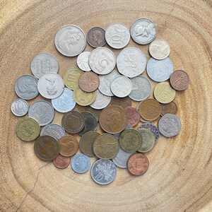 Foreign Coin Collection – Lot of 50 Mixed World Coins – Circulated Coins from Various Countries and Dates