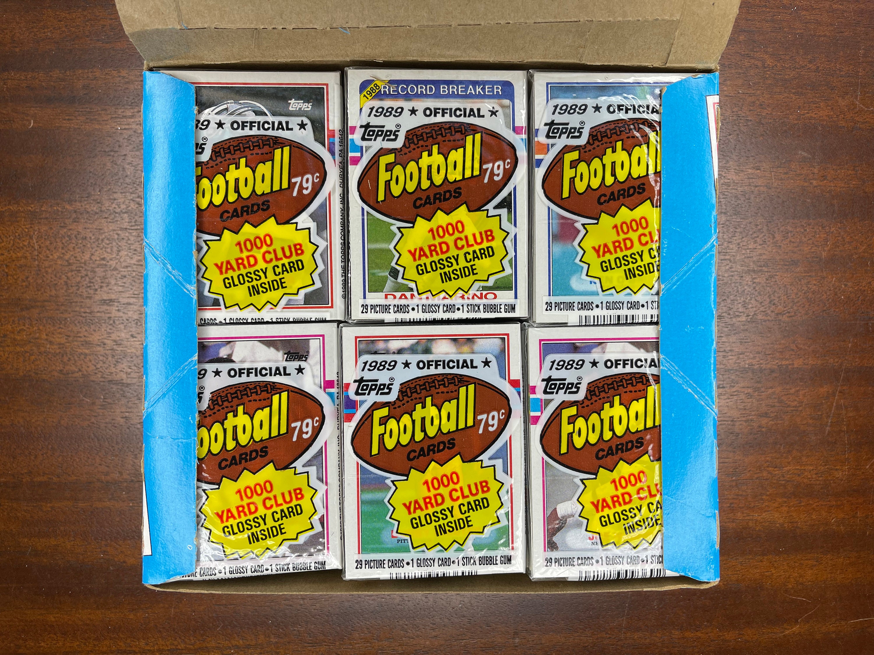 1989 Topps Football Cello Packs - Lot of (2) Packs, 30 Cards per