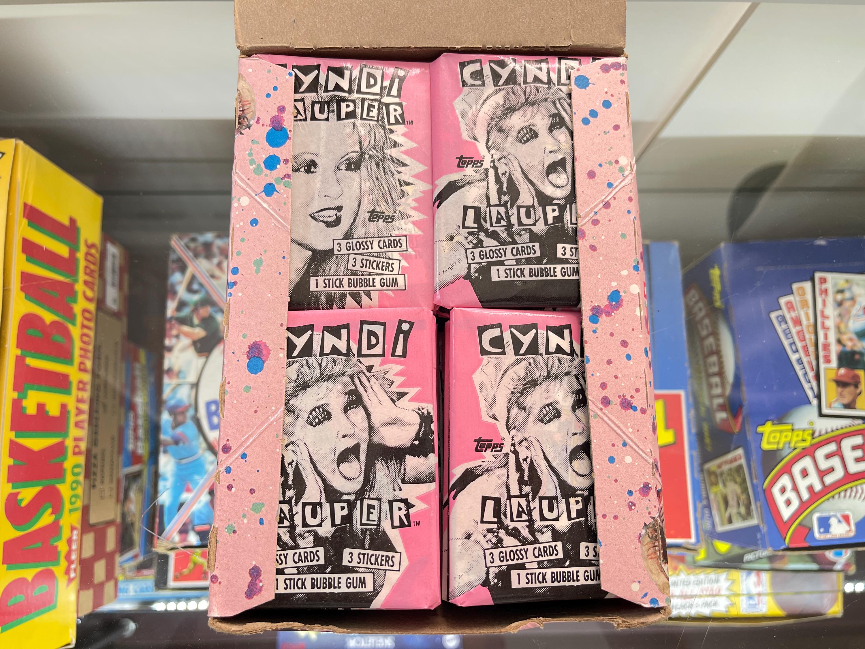 1985 Topps, Cyndi Lauper Wax Packs, Lot of (4) Packs, Unopened