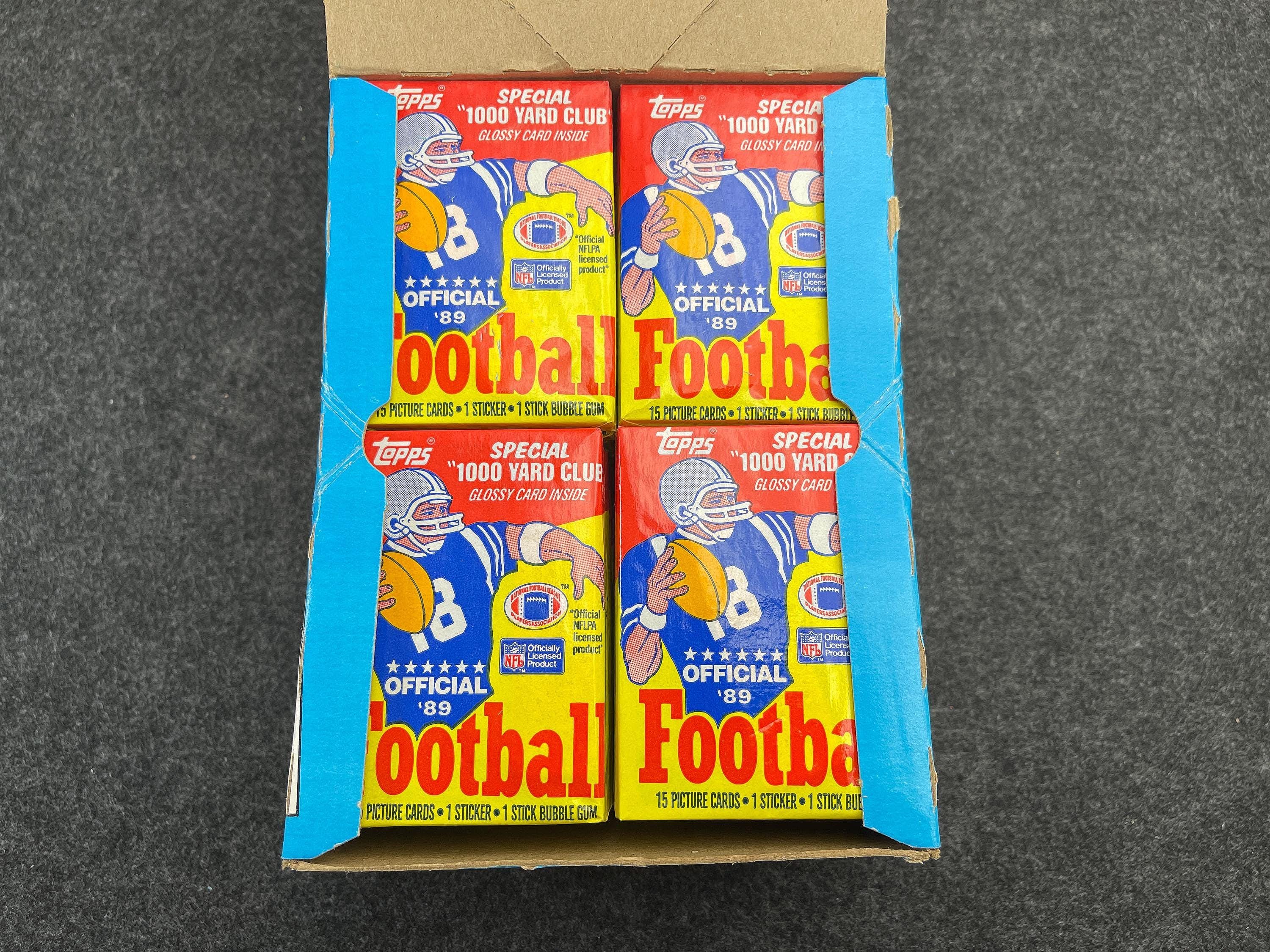 1989 Topps Football Wax Packs - Unopened Lot of (4) Packs - Etsy