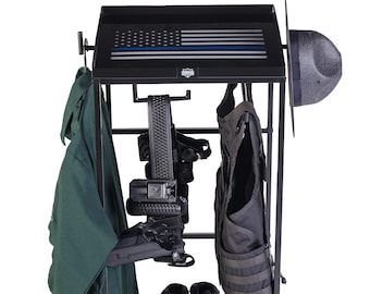 Guard The Line - Thin Blue Line Police Gear Rack