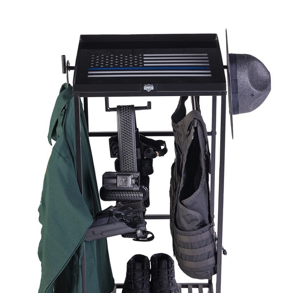 Guard The Line - Thin Blue Line Police Gear Rack