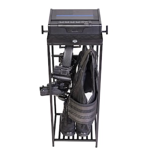 Guard The Line - Tac Tower Police Gear Rack with Safe - Police Gift