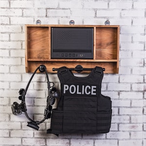 Guard the Line Police Gear Wall Rack With Quick Access Safe - Etsy