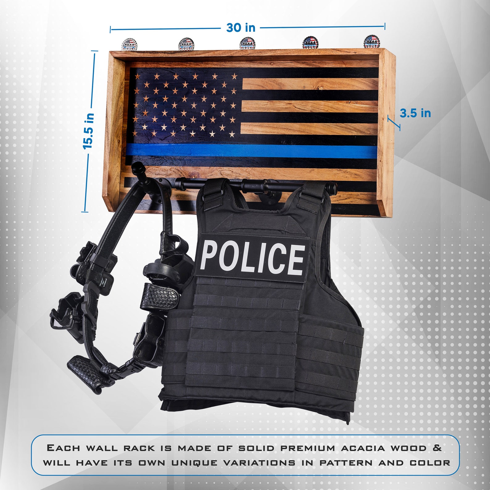 Guard the Line Police Gear Wall Rack - Etsy