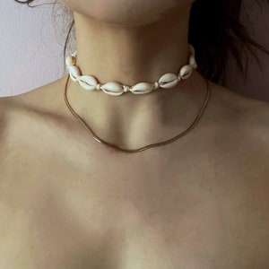 Cowrie shell Choker Necklace | Womens Boho Beach Jewelry | Handmade Necklace | Gift
