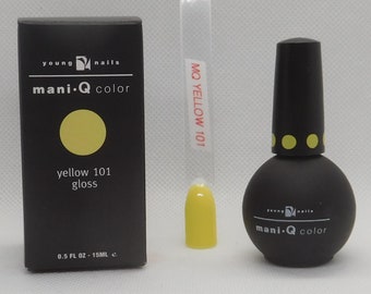Young Nails Mani-Q Color Gel Polish 'Yellow 101' - NEW