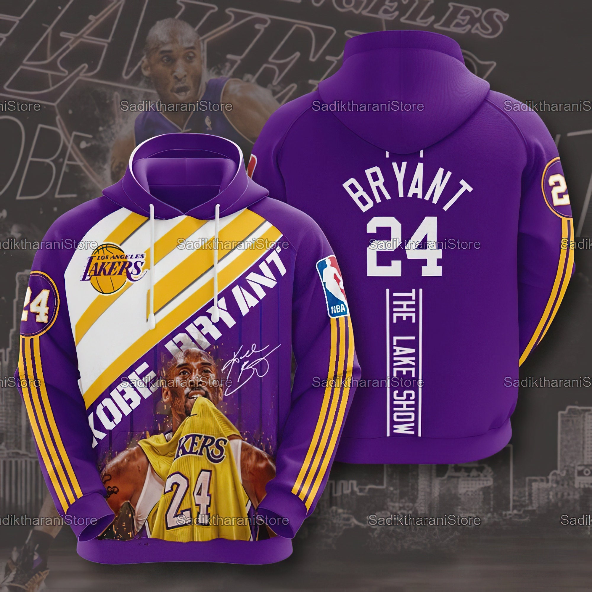 Los Angeles Lakers NBA Hoodie 3D Kobe Bryant Zip Hoodie NBA | Etsy