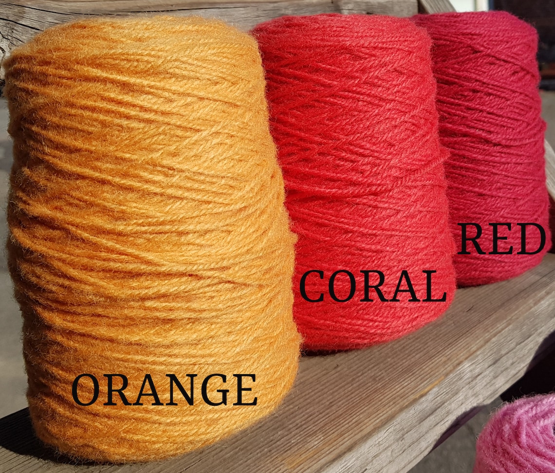 500gr New Zealand Dyed Wool Yarn On Cone Dyed NZ Wool Yarn Etsy