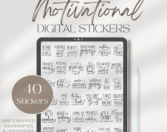 Motivational Digital Stickers | Positive Affirmation Stickers | Self Love Stickers | iPad Stickers | Goodnotes Stickers
