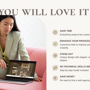 Beautiful Wix template for interior designers and decorators with elegant organic design