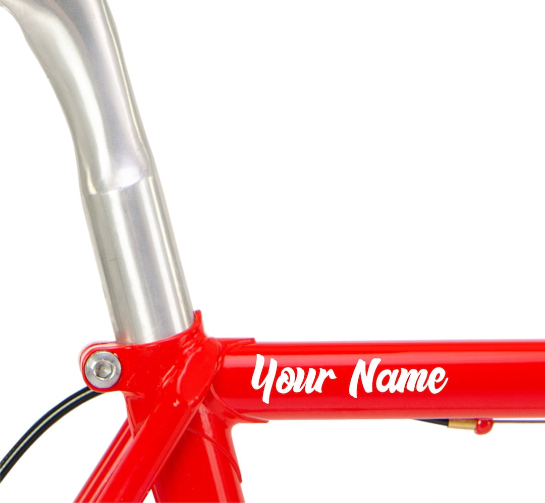 2x Bike Frame Decals, Vinyl Decals, Vinyl Stickers, Custom Name Sticker