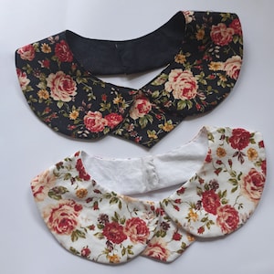 Cottagecore Detachable Collar With Roses Cottagecore - Etsy