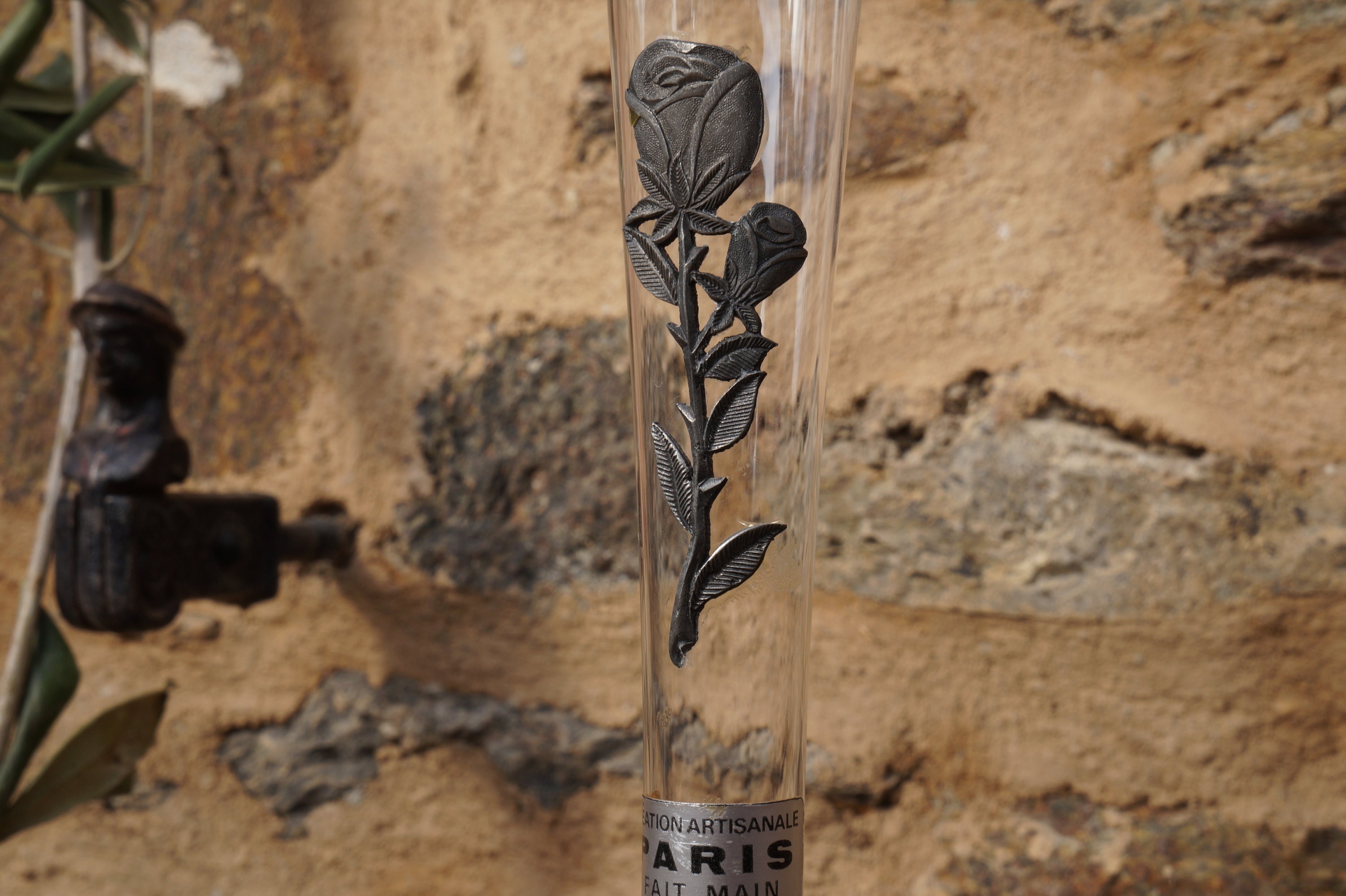 Unique Handmade French Crystal & Pewter Soliflore