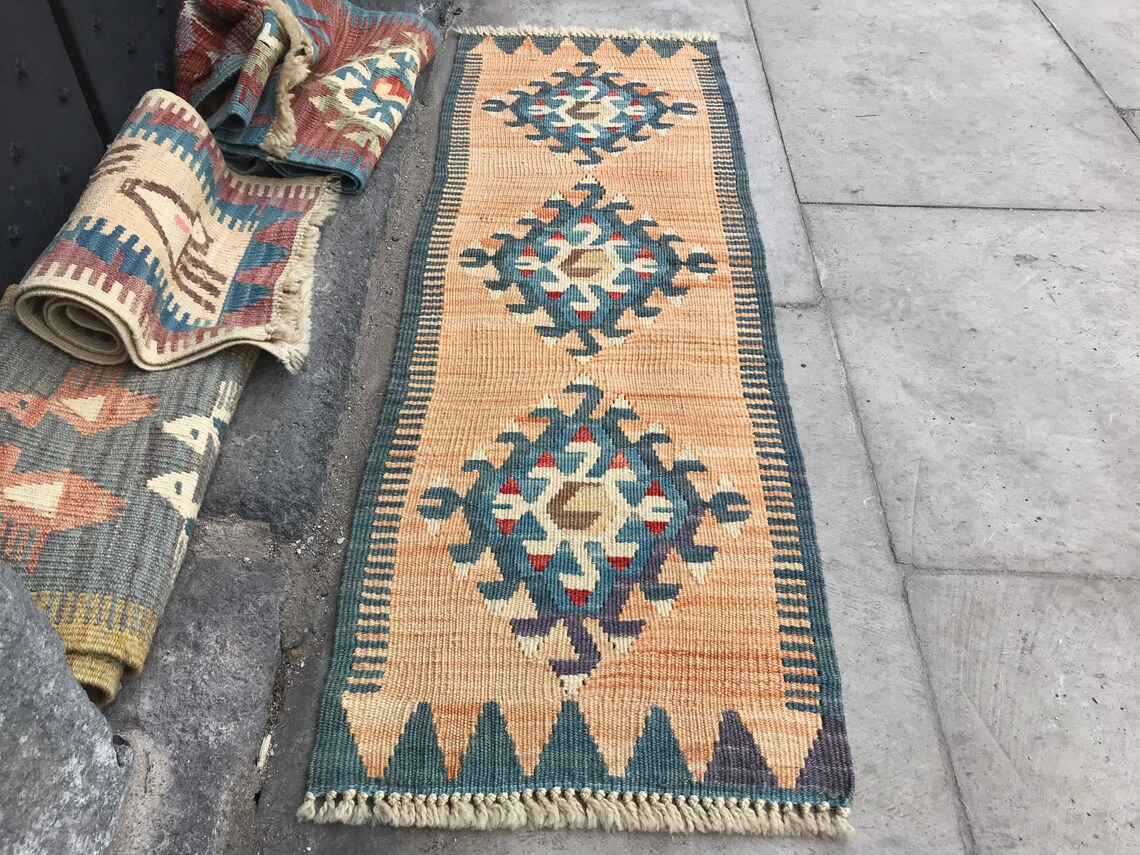 Türkische Teppich anatolische Teppich 1.3x3.7'nc | Etsy
