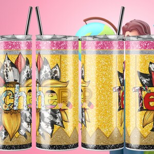 20oz tall skinny tumbler- teacher pencil tumbler