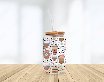 Coffee Lover's Delight: Sublimated Libbey Glass - Today's Good Mood Sponsored by Coffee