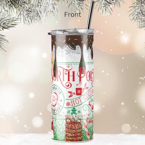 20oz Chocolate Drizzle Tumbler with Festive Desert Designs/ Holiday Treats Tumbler with Chocolate Drizzle Sublimation