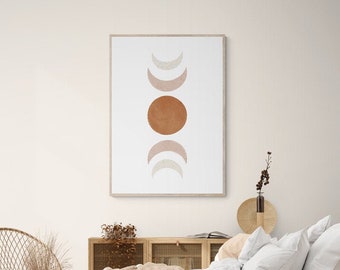 Digital The Moon | Boho Art | Minimalistic Print | Home Decor Wall Art | Wall Art | Printable Wall Art | Abstract Wall Art | Download Art