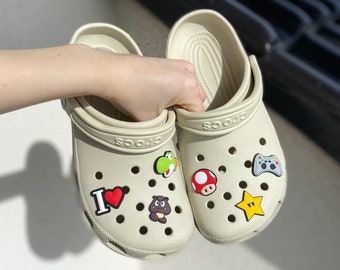 Crocs Charms Mario Kart, Jungen Croc Jibbitz, Anstecker, Schuh Charm Boys, Croc Pins Set, Mario Bros, Clogs Schuhdekoration, Gaming