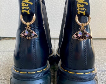 Doc Martens Charms, Schuh Anhänger Motte, Stiefel Boots Schuhkette, Grunge Punk Gothic Charm, Schuh Accessoires, Goldschmuck