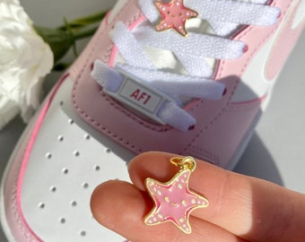 Schuh Anhänger Tier, Seestern rosa pink, Schnürsenkel Dekoration, Schuhanhänger, Schuhkette Kettenanhänger, Schuhanhänger, Air Stärke, Af1 Schnalle