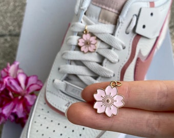 Schuh Anhänger Blume, Kirsch Anhänger, Schnürsenkelblüten Dekoration, Charms, Schuhanhänger, Schuhkette, Kettenanhänger, Schuhanhänger, Air Force 1