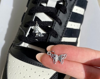 Doc Martens Charms, Schuh Anhänger Schmetterling, Schnürsenkel Dekoration, Schuhkette, Anhänger, Gothic Grunge Punk Schuh, Stiefel Boots Char