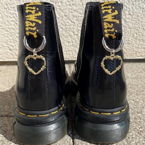 Stiefelanhänger Herz in Silber und Gold - passend für Doc Martens
