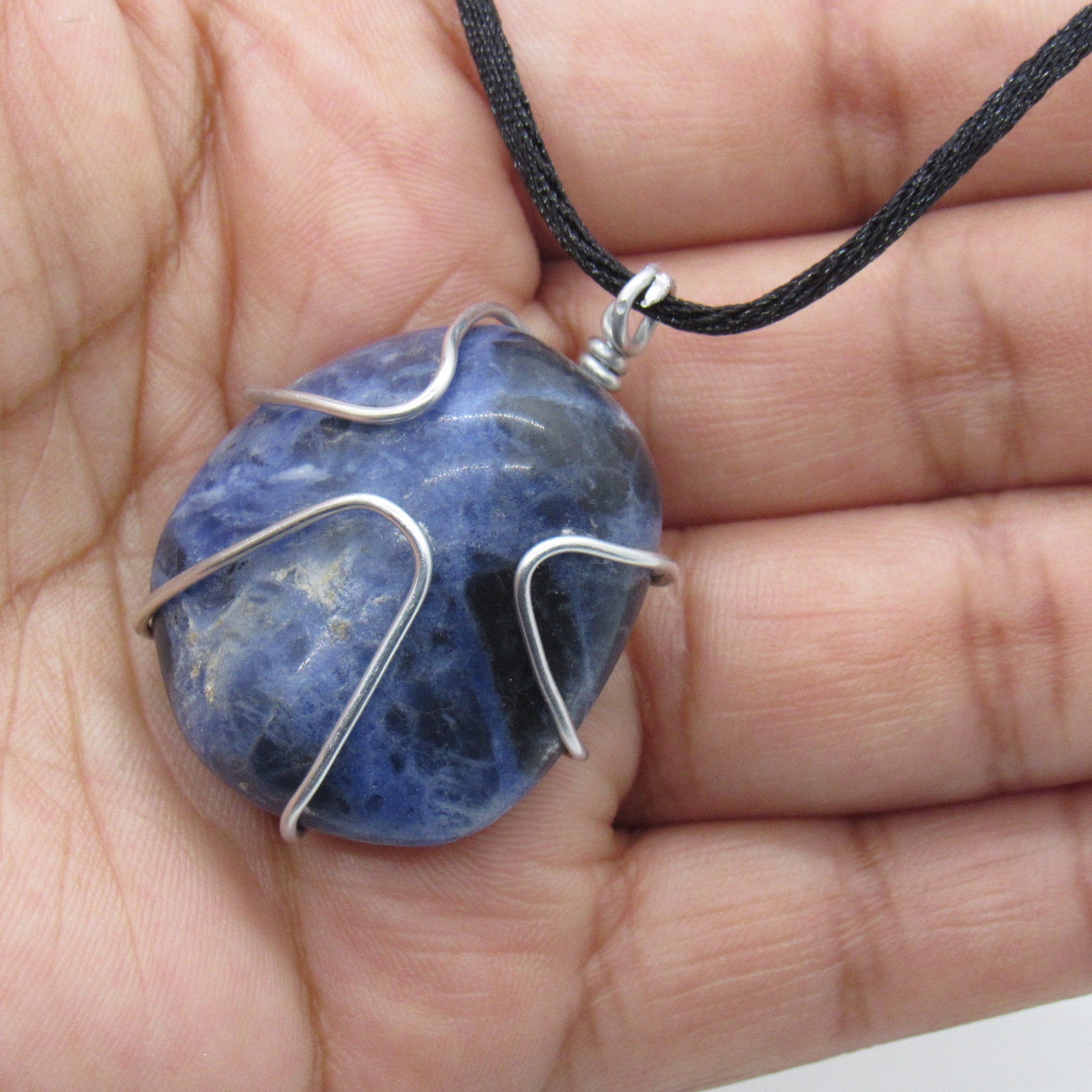 Sodalite crystal necklace Etsy