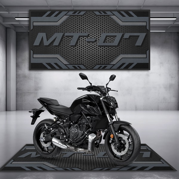 Motorradteppich Yamaha MT-07 Tech Black