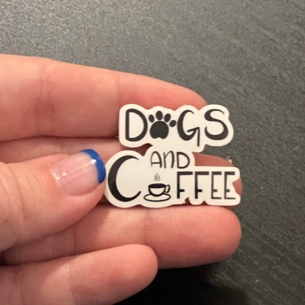 Dogs and Coffee Vinyl Sticker