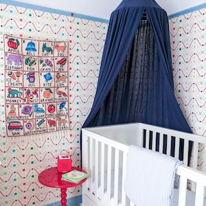 Handmade alphabet ABC embroidered wall hanging tapestry |  Nishat