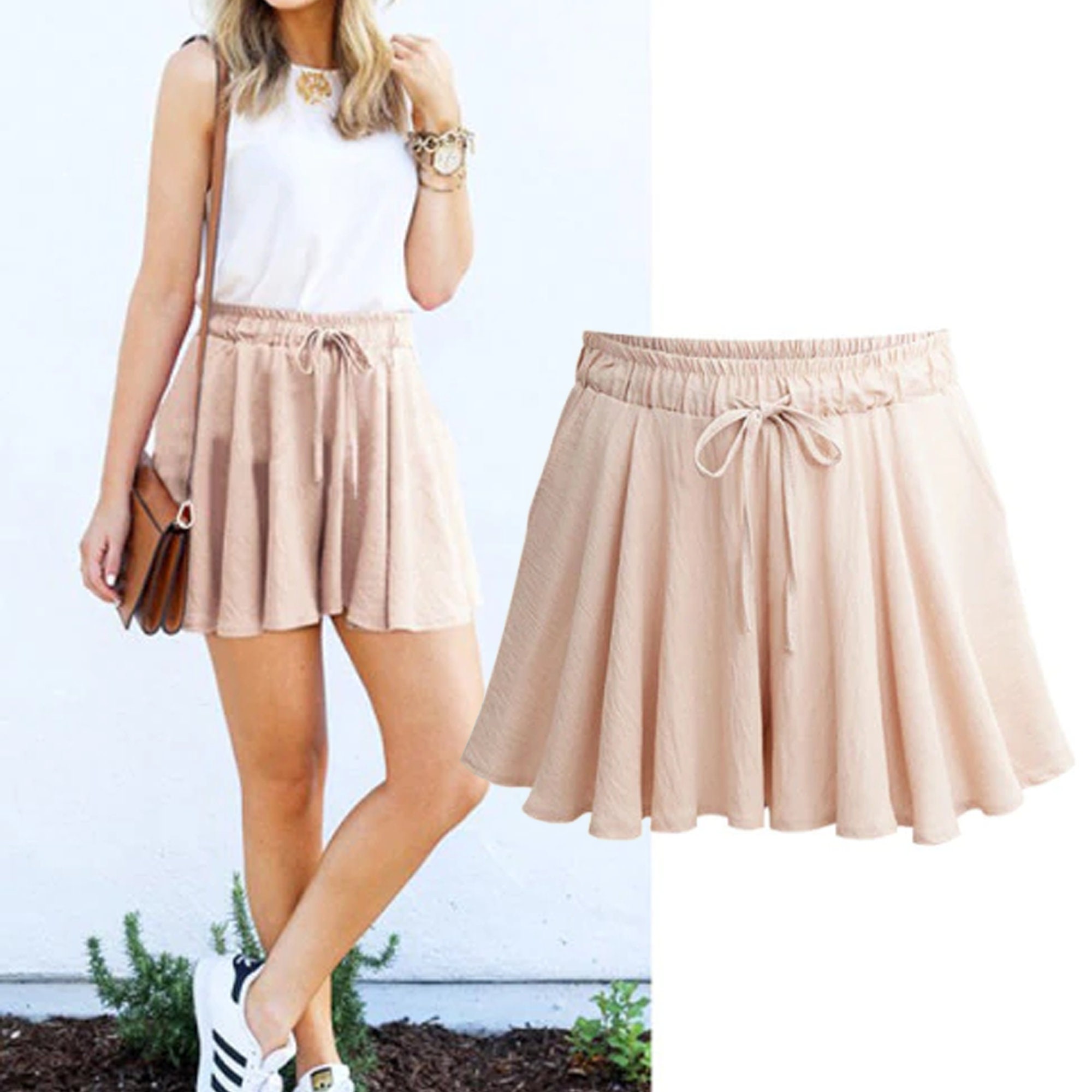chiffon shorts outfit