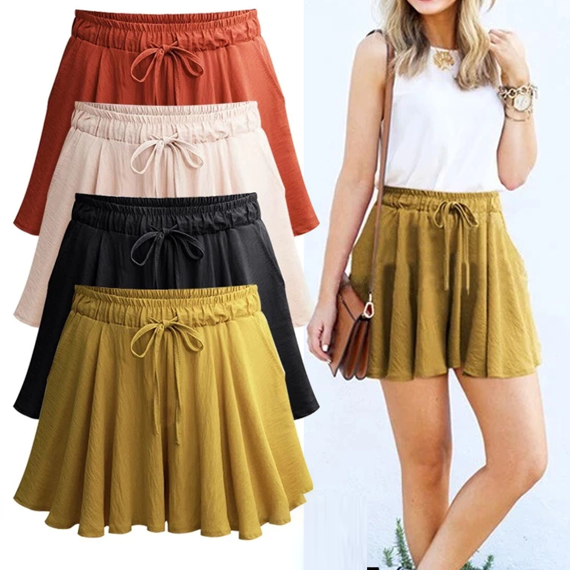 chiffon shorts outfit