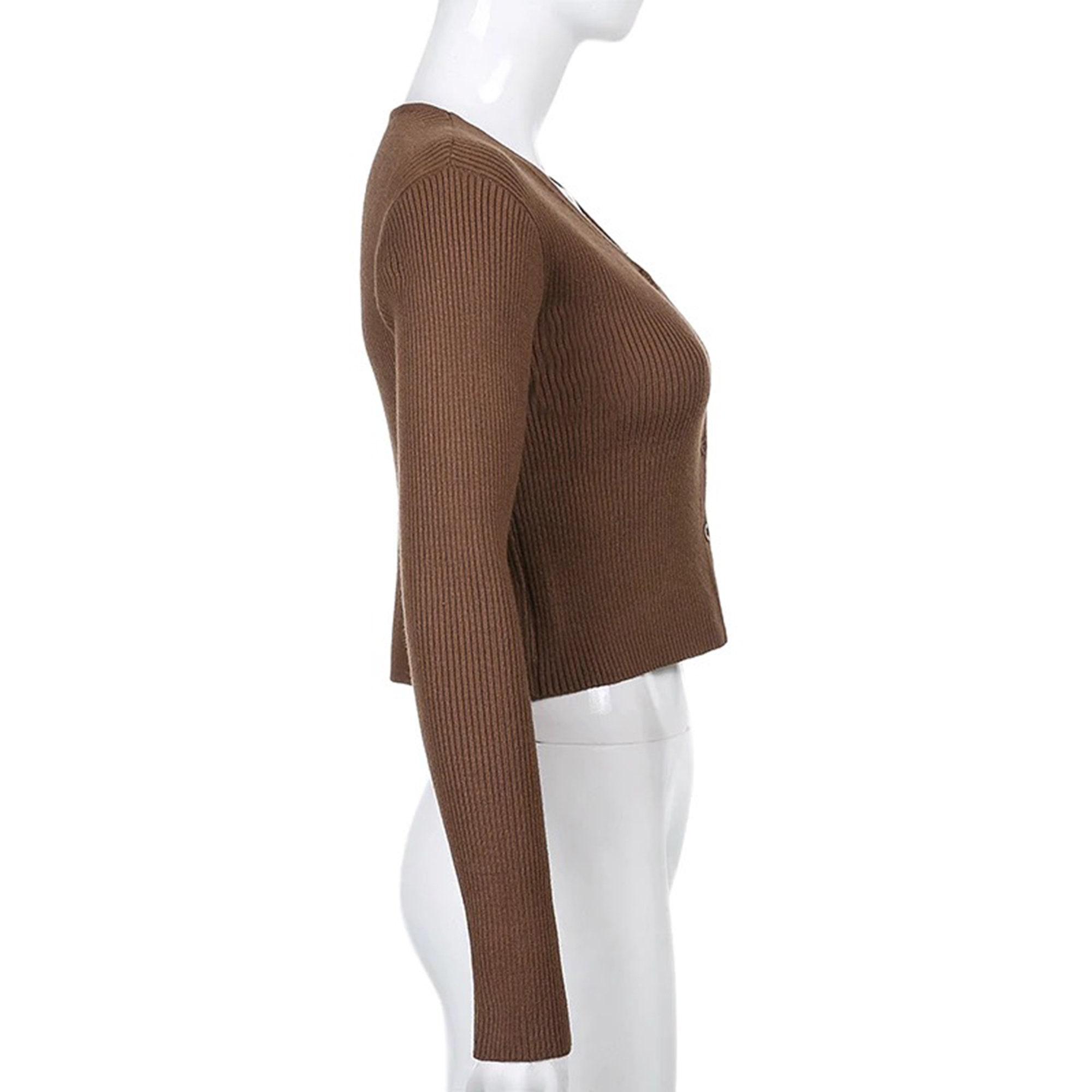 Einfaches braunes Langarm-Style-Damen-Top lässiger | Etsy