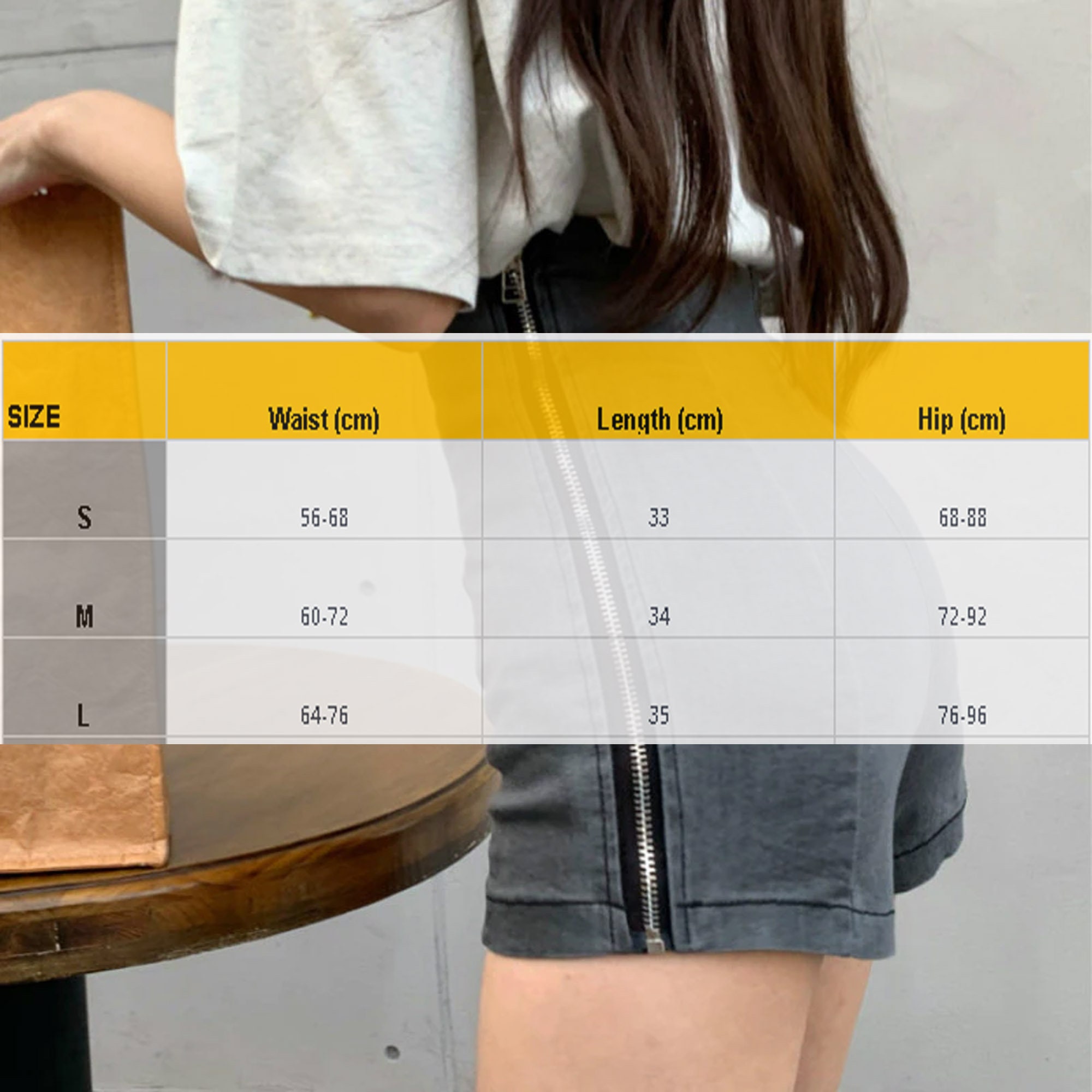 Side Zipper High Waisted Shorts Women Solid Color Short Pants Etsy